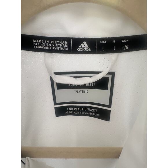 Men's adidas White Miami Hurricanes M STM AEROREADY Half-Zip Jacket - Picture 9 of 11